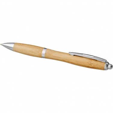 Logo trade promotional items image of: Nash bamboo ballpoint pen